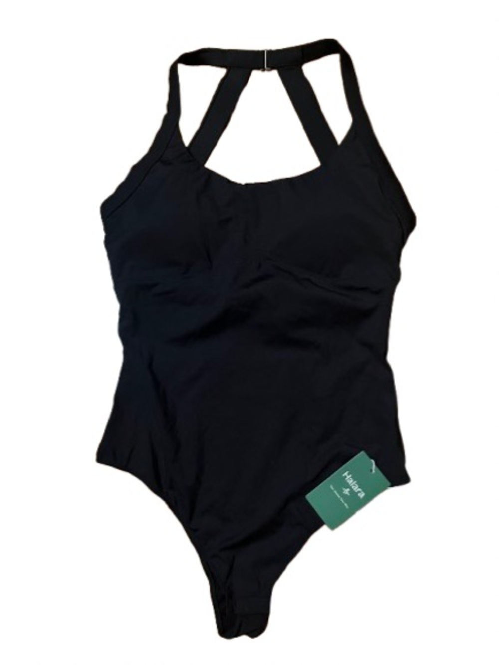 NWT Women’s Black Halter One-Piece Bodysuit Size Large